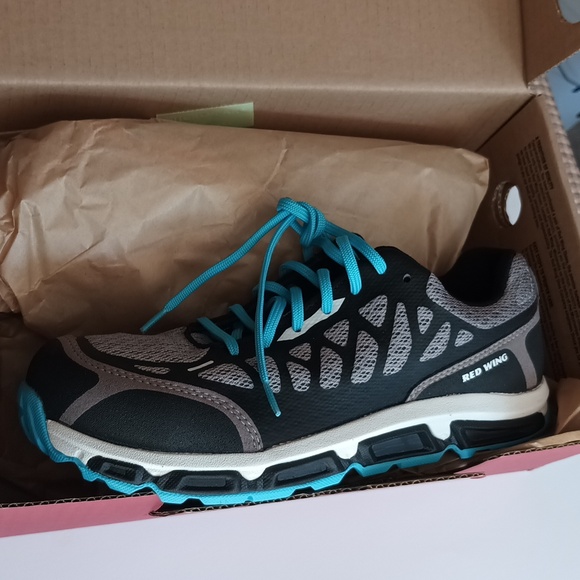 Red Wing 2338 safety steel toe shoes slip resistant oil resistant womens Sz 8 - Picture 3 of 8